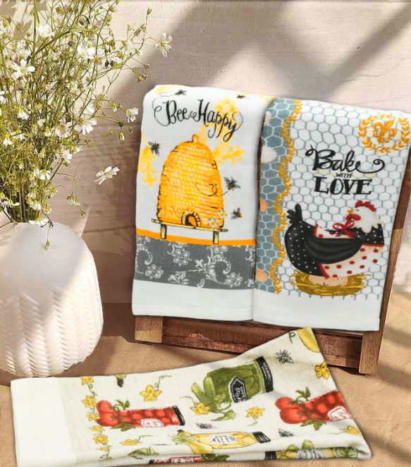 Country Kitchen Tea Towels Set of 3