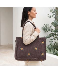 Corduroy Embroidered Bag