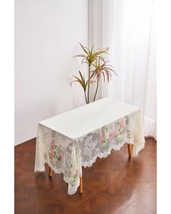Classic Lace Tablecloth  with Floral Design