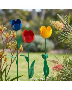 Tulip Garden  Stakes Set of 3
