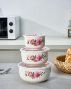 Set of 3  Ceramic Heat &  Serve Bowls