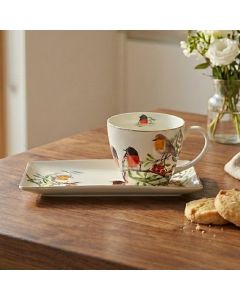 Red Breasted Robin  With Cup & Saucer