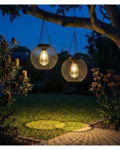 Set of 2 Outdoor  LED Solar Lanterns