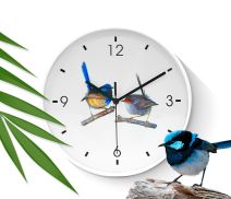 Blue Wren Wall Clock