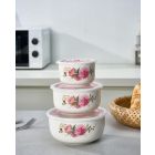 Set of 3  Ceramic Heat &  Serve Bowls