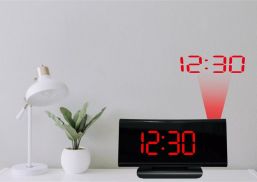 FM Radio LED Alarm Clock with Projector