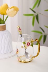 Tall (400ml) Glass Teacup with Spoon