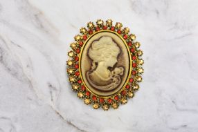 Vintage Style  Cameo Brooch