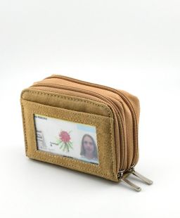 Suede Accordion Wallet