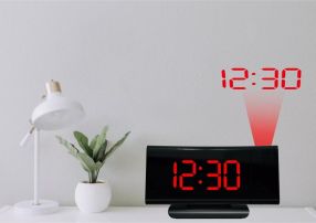 FM Radio LED Alarm Clock with Projector
