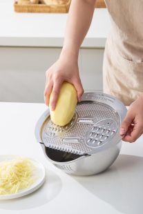 Stainless Steel Colander-Grater Set