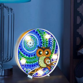 DIY Diamond Art Owl Light