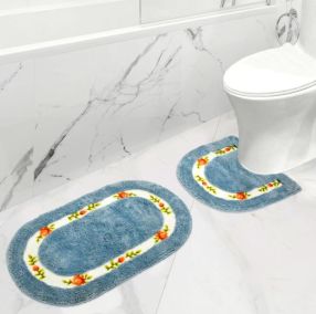 Bathroom Floral Rug