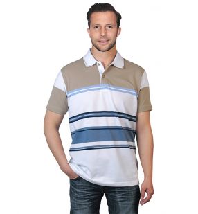 Polo Shirt Beige Stripe - S/M
